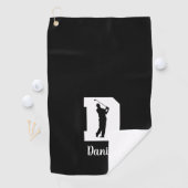 ゴルフモノグラムDパーソナライズされた ゴルフタオル (インサイチュ)