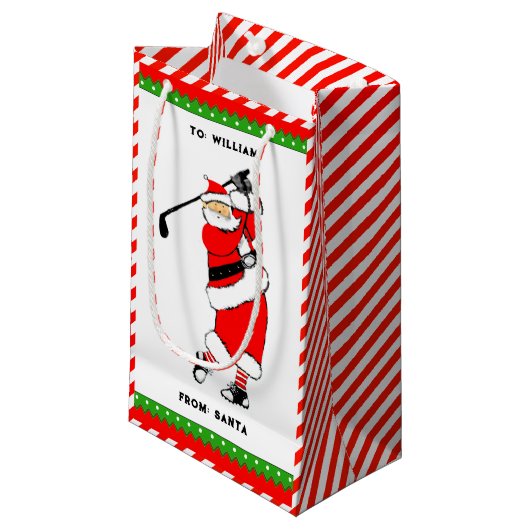 ゴルフユニーククリスマススモール抱き枕 スモールペーパーバッグ (正面アングル)