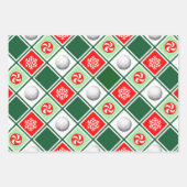 ゴルフユニーククリスマスホリデー ラッピングペーパーシート (正面2)