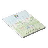 ゴルフユニークテーマロ企業のゴが並ぶ ノートパッド (アングル)