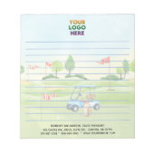 ゴルフユニークテーマロ企業のゴが並ぶ ノートパッド (正面)