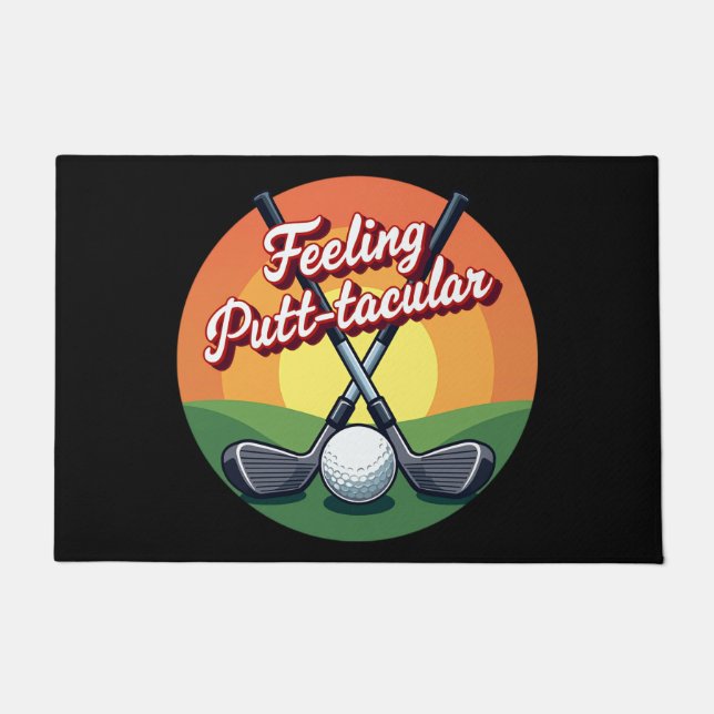 ゴルフユーモアのある引用文 ドアマット (正面)