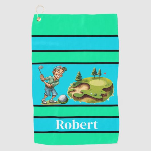 ゴルフユーモアのデザイン ゴルフタオル (正面)