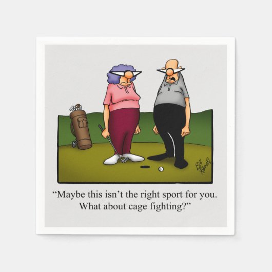ゴルフユーモアカクテルパーティーナプキン スタンダードカクテルナプキン (正面)