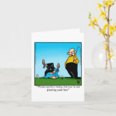 ゴルフユーモア空白のグリーティングカード カード (黄色い花)