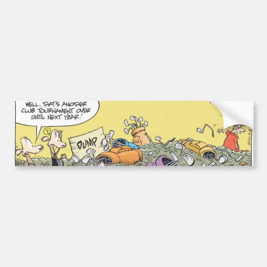 ゴルフユーモア バンパーステッカー (正面)