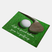 ゴルフライフはグリーンドアマットのゴルフボールで良い ドアマット (アングル)