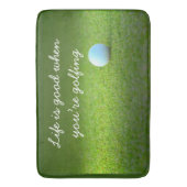 ゴルフライフはグリーンドアマットのゴルフボールで良い バスマット (正面縦)