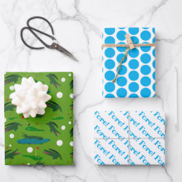 ゴルフラッピング紙フラットシートセット3 ラッピングペーパーシート