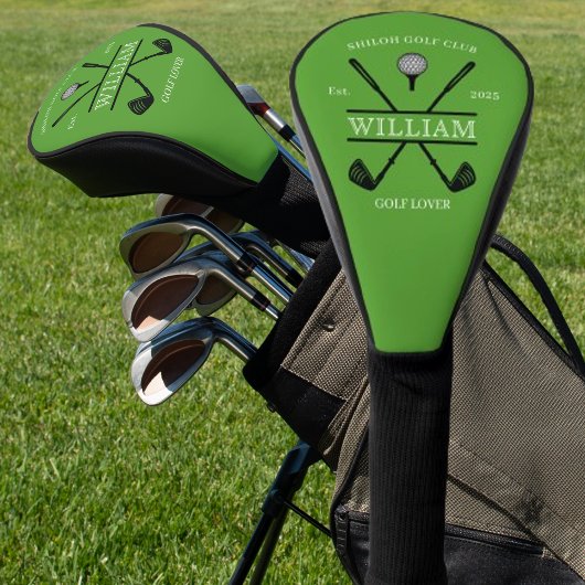 ゴルフラバークロスクラブグリーン ゴルフヘッドカバー