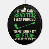 ゴルフラバーホビースポーツゴルフクラブキャディゴルファー セラミックオーナメント (左)