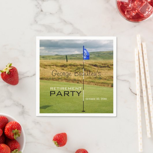 ゴルフリタイアパーソナライズされたメントパーティーペーパーナプキン スタンダードカクテルナプキン (インサイチュ)