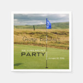 ゴルフリタイアパーソナライズされたメントパーティーペーパーナプキン スタンダードカクテルナプキン (正面)