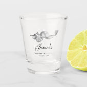 ゴルフリタイアパーティーの好意カスタム ショットグラス (正面)