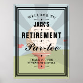 ゴルフリタイアパーテパーティーウェルカムサイン ポスター (正面)