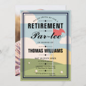 ゴルフリタイアパーテパーティー写真 招待状 (正面/裏面)