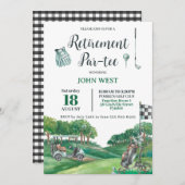 ゴルフリタイアメントパーティーグリーンツリーズコース 招待状 (正面/裏面)