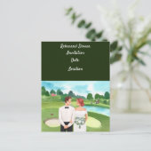 ゴルフリハーサル ウェディングディナー招待状 ポストカード (スタンド正面)