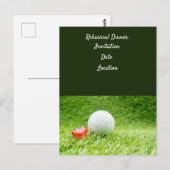 ゴルフリハーサル 結婚式 夕食 ご招待 ポストカード (正面/裏面)