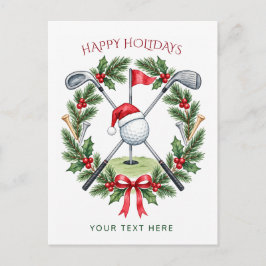 ゴルフリースボウクリスマス シーズンポストカード