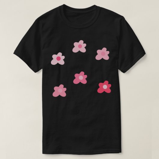 ゴルフルフルーアピンクの花 Tシャツ (デザイン正面)