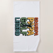 ゴルフレジェンドグランドパパ ビーチタオル (正面)