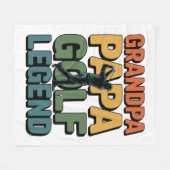 ゴルフレジェンドグランドパパ フリースブランケット (正面(横))