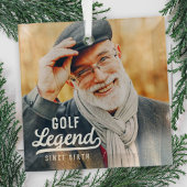 ゴルフレジェンドシスター誕生おもしろいモダンヴィンテージ ガラスオーナメント