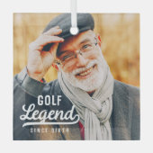 ゴルフレジェンドシスター誕生おもしろいモダンヴィンテージ ガラスオーナメント (正面)