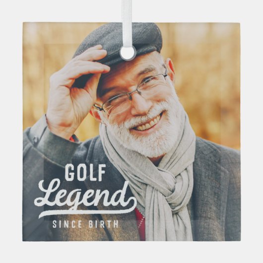 ゴルフレジェンドシスター誕生おもしろいモダンヴィンテージ ガラスオーナメント (正面)