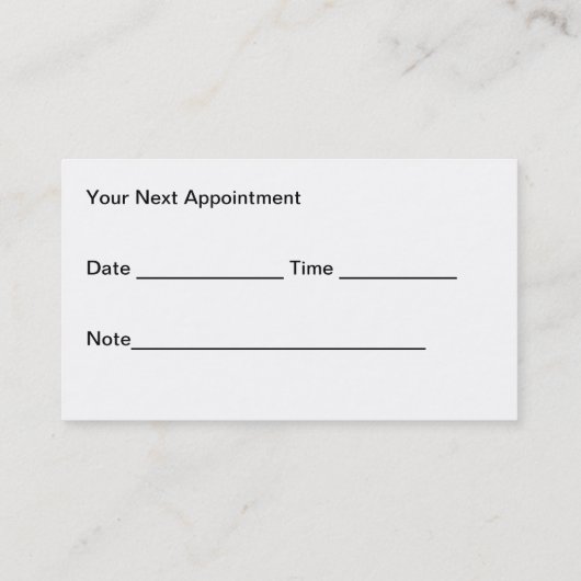 ゴルフレッスンアポイントメント名刺 名刺 (裏面)