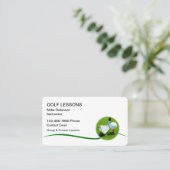 ゴルフレッスントレーニングインストラクター名刺 名刺 (スタンド正面)