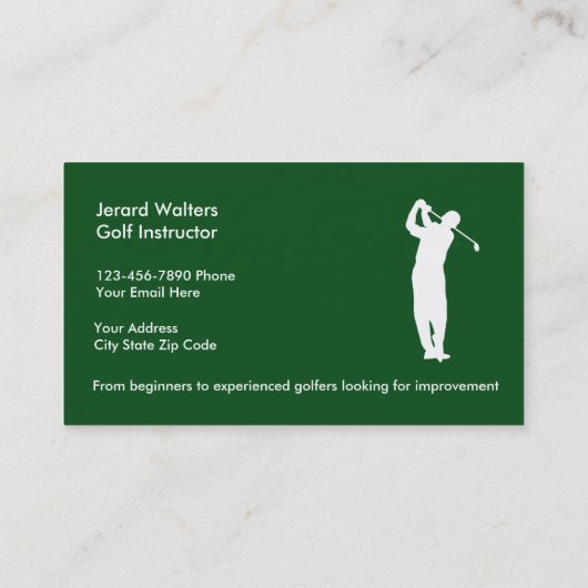 ゴルフレッスン名刺 名刺 (裏面)