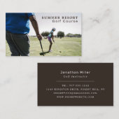 ゴルフレッスン、ゴルフクラブ、ゴルファー、ゴルフコーチ 名刺 (正面/裏面)