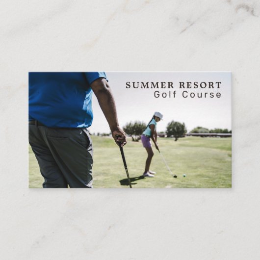 ゴルフレッスン、ゴルフクラブ、ゴルファー、ゴルフコーチ 名刺 (正面)