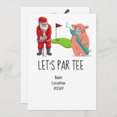 ゴルフレッツパークリスマスクリスマスクリスマスクリスマスパーティーを歯科医に提供 招待状 (正面/裏面)