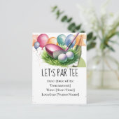 ゴルフレッツパーティーゴルフボールとワイン ポストカード (スタンド正面)