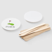 ゴルフレッツパー緑の白にゴルフフラッグとティー ハンドファン (組立なし)