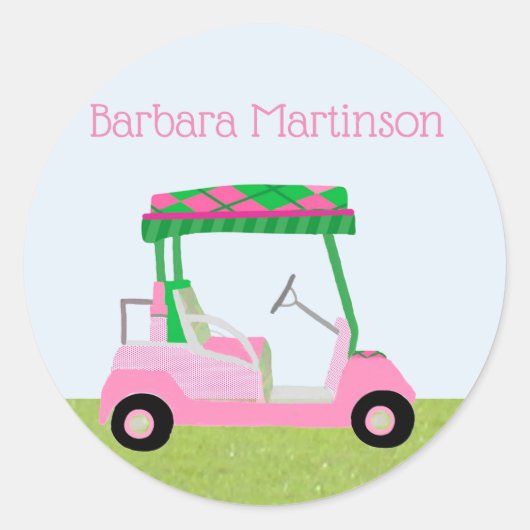 ゴルフレディテーマ差出人住所 ラウンドシール (正面)