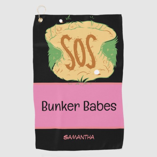 ゴルフレディーウーマンバンカーバベス ゴルフタオル (正面)