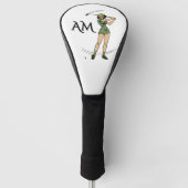 ゴルフレディーゴルファーのモノグラムのためのウォーミングアップ ゴルフヘッドカバー (正面)