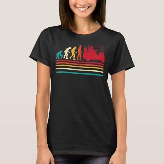 ゴルフレトロスタイル進化の人 Tシャツ (正面)