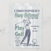 ゴルフレトロハッピーリタイアメントパーティー 招待状 (正面/裏面)