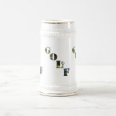 ゴルフロゴおよびゴルフボール ビールジョッキ (中央)