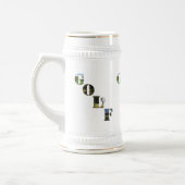 ゴルフロゴおよびゴルフボール ビールジョッキ (左)