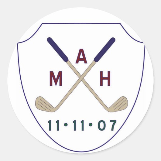 ゴルフロゴ ラウンドシール (正面)