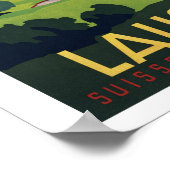 ゴルフローザンヌスイス～ヴィンテージ旅行 ポスター (角)