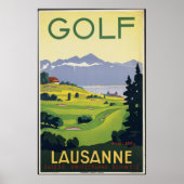 ゴルフローザンヌヴィンテージ旅行ポスターアドレトロプリント ポスター (正面)