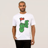 ゴルフワン鮮やかグリーンとレッド Tシャツ (正面フル)
