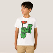 ゴルフワン鮮やかグリーンとレッド Tシャツ (正面フル)
